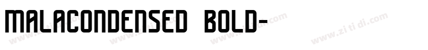 Malacondensed bold字体转换